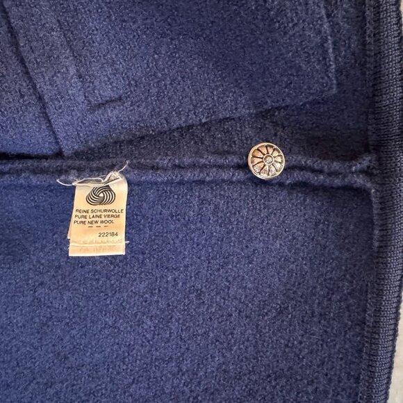 Vintage Geiger Austria Blue Wool Cardigan Jacket Size 40 M Old Money Preppy - Picture 6 of 7